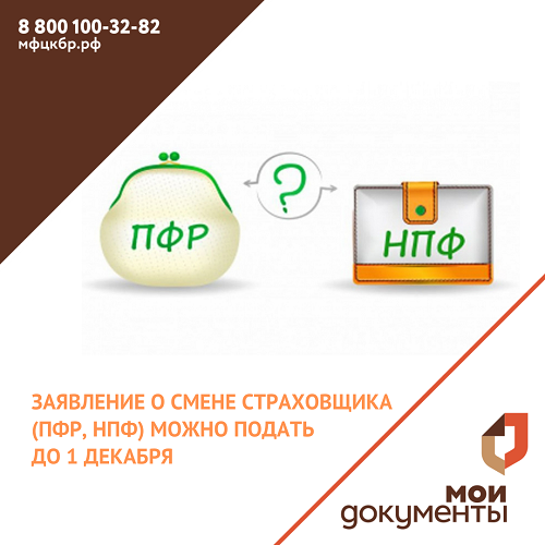 Заявление о смене страховщика (ПФР, НПФ) нужно подать не позднее 1 декабря